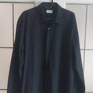 Brioni Men's Black Dark Pattern Shirt(Size L)